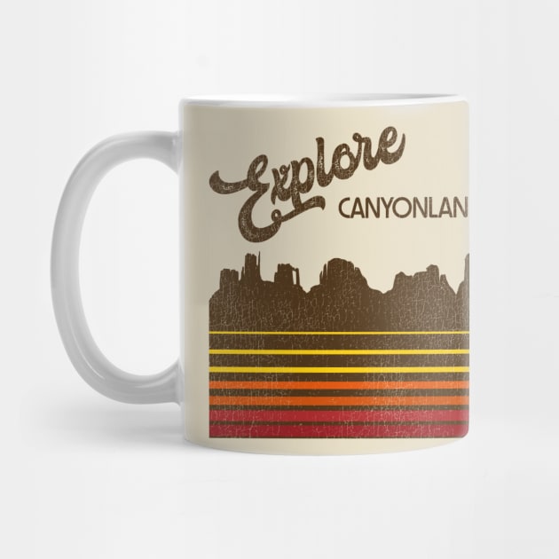 Explore Canyonlands National Park Retro 70s/80s Stripe by darklordpug